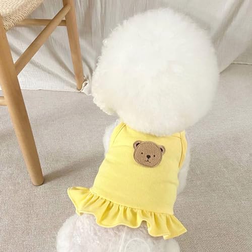 Ärmelloses Welpenkleid, Weicher, Atmungsaktiver Hemdrock für Kleine Hunde, Einfache Reinigung, Leicht, für den Sommer (S) von Fabater
