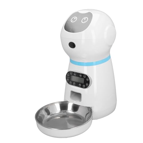 Automatischer Katzenfutterautomat, Automatischer Katzenfutterspender, 3,5 L Zeitgesteuerte Futterautomaten für Hunde mit Edelstahlnapf, Katzenfutterspender für Trockenfutter Automatischer Katzenfutterautomat, Automatischer Katzenfutterspender, 3,5 L Zeitgesteuerte Futterautomaten für Hunde mit Edelstahlnapf, Katzenfutterspender für Trockenfutter von Fabater