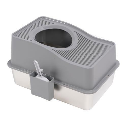 Fabater Edelstahlkatze Katzentoilette, Antispritzer Hohe Seiten Halb Geschlossene Metalldrüsenschachtel für Große Katzen, Extra groß 23,62 X 15,75 X 13,78 Zoll, Einfache Reinigung Fabater Edelstahlkatze Katzentoilette, Antispritzer Hohe Seiten Halb Geschlossene Metalldrüsenschachtel für Große Katzen, Extra groß 23,62 X 15,75 X 13,78 Zoll, Einfache Reinigung von Fabater