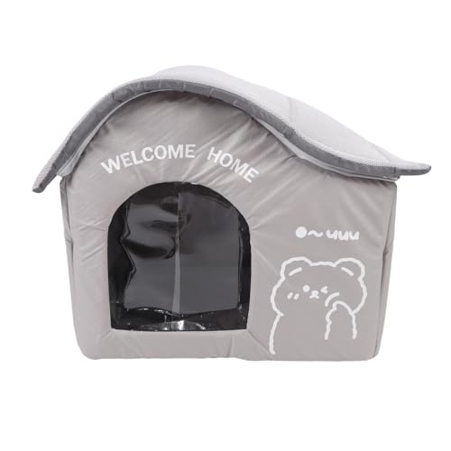Fabater Haustierkühlhaus, Faltbare Tragbare Wetterfeste Katzen- und Hundehaus, Katzenhaus für Innen Im Freien, Leicht Sauber und Montiert (M) von Fabater