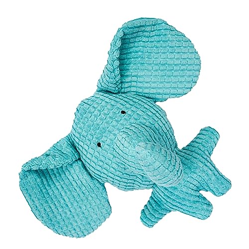 Fabater Hunde-Kauspielzeug, Bissfester Plüsch, Interessantes Schönes Haustier-Kauspielzeug für Schlafzimmer für Draußen (Blauer Elefant) von Fabater