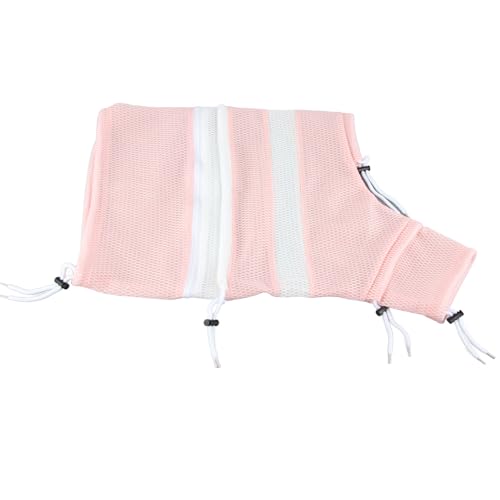 Fabater Katzen-Badetasche, Vielseitig, Verschleißfest, 3-lagiger Stoff, Abnehmbare Katzen-Duschtasche für Katzen für Katzenpflegezubehör (Rosa-weißes Modell) von Fabater