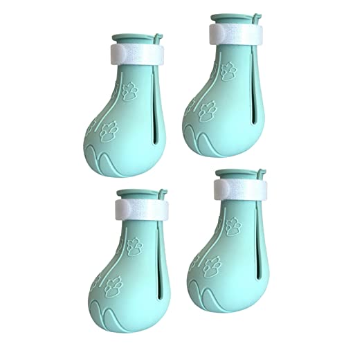 Katzenfußabdeckungen, Verhindern Kratzer, Silikon, Sicher, 4 Stück, Kätzchenfußabdeckung Zum Baden für Kätzchen (Green) von Fabater