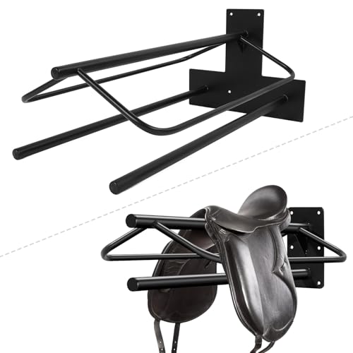 Fabater Sattelständer, Pferdesattelhalter, Wandmontage, Sattelständer, Sattelpadhalter, Doppelstange, Verdickter Pferdepad-Tack-Aufbewahrungsständer, Sorgt für Ordnung, Einfach zu Fabater Sattelständer, Pferdesattelhalter, Wandmontage, Sattelständer, Sattelpadhalter, Doppelstange, Verdickter Pferdepad-Tack-Aufbewahrungsständer, Sorgt für Ordnung, Einfach zu von Fabater
