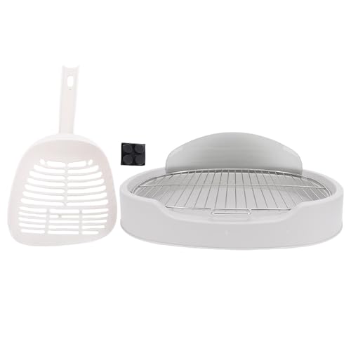 Fabater Welpentoilette, Hundetoilette für Drinnen, Kompakter Welpentoilettenhalter, Halter für PIPI-Pads, Hundetoilette für Kleine Hunde, Welpen-Trainingstablett mit Trennwand, (Gray) von Fabater