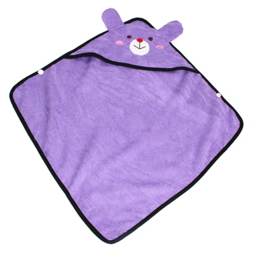 Haustier-Bademantel, Hunde-Badetuch, Schnell Trocknende Mikrofaser, Stark Saugfähig, mit Kapuze für Teddy und Welpen (M) von Fabater
