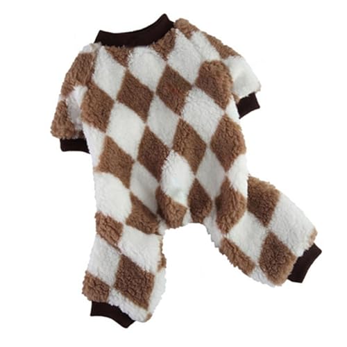 Hundepyjama, Einfach zu Tragende, Warme und Bequeme Haustierkleidung für zu Hause (Kaffeeweiß XS) von Fabater