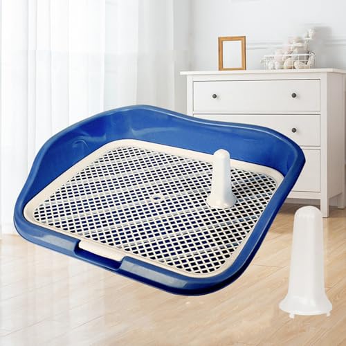 Hundetoilette, Erhöhte Abtrennung, Waschbare und Abnehmbare Hundetoilette für Kleine Hunde (Blue) von Fabater
