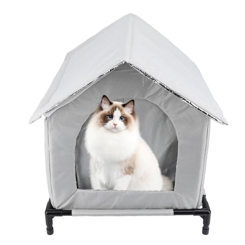Katzenhaus Im Freien, EIN Großes Wetterfestes Katzenhaus für Außenhüter Im Winter, Eingeschlossener Isolierter Katzenunterkünfte für Feralen mit Abnehmbarer Matte, Erhöhtem Boden Katzenhaus Im Freien, EIN Großes Wetterfestes Katzenhaus für Außenhüter Im Winter, Eingeschlossener Isolierter Katzenunterkünfte für Feralen mit Abnehmbarer Matte, Erhöhtem Boden von Fabater