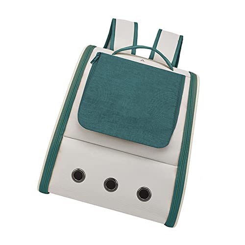 Kleine Haustier-Tragetasche, Modischer Reißverschluss, Atmungsaktiv, Vielseitiges Mesh-Design, Katzen-Tragerucksack mit Griff Im Freien für Welpen (Green) von Fabater