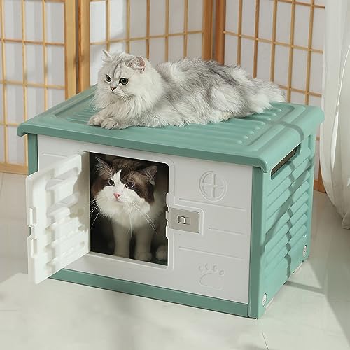 Outdoor-Hundehütte, Wetterfeste Outdoor-Wildkatzenhütte für Mehrere Katzen mit Schneller und Einfacher Montage, Outdoor-Katzenhütte mit Lüftungsschlitzen, Haustierhütte für Outdoor-Hundehütte, Wetterfeste Outdoor-Wildkatzenhütte für Mehrere Katzen mit Schneller und Einfacher Montage, Outdoor-Katzenhütte mit Lüftungsschlitzen, Haustierhütte für von Fabater
