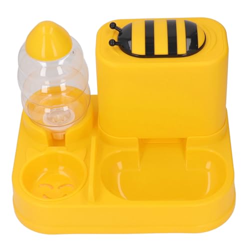 Schwerkraft-Futterspender für Haustiere und Wasserspender, 2-in-1-Automatik-Katzenfutterspender, Trocken-Nass-Trennung für Katzen- und Hundefutter und Wasserspender-Set von Fabater