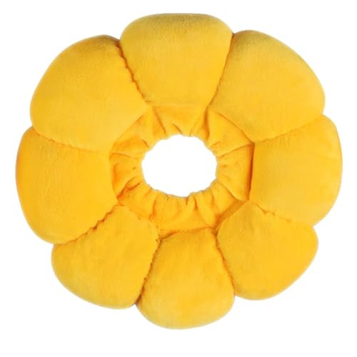 Weiches Katzenhalsband, Sonnenblumenform, Leichtes Katzenchirurgie-Kegelhalsband, Schützendes Anti-Lecken für Haustiere (Sonnenblumengelb S (4,4–8,8 lb)) von Fabater