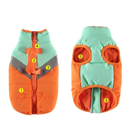 Winter-Haustiermantel, mit Baumwolle Gepolsterte Hundejacke mit Weichem und Atmungsaktivem Futter, Leicht für Outdoor-Aktivitäten (XXL) von Fabater