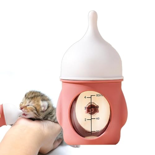 Welpen-Futterflasche, Stillflaschen für Welpen | Futterspender für Kätzchen und Welpen | Silikon-Milchflasche für Haustiere, Anti-Erstickungs-Flasche für Haustiere mit visueller Skala von Fabixoin