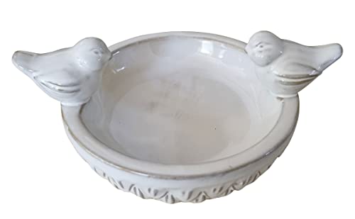 Fachhandel Plus Vogeltränke Keramik Gartendeko Shabby chic Vogelbad Futterschale Vogelbecken Fachhandel Plus Vogeltränke Keramik Gartendeko Shabby chic Vogelbad Futterschale Vogelbecken von Fachhandel Plus