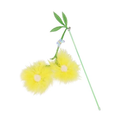 FackLOxc Lovely Cat Toy Cat Wand Toy Fishing With Flower Bells For Indoor Cats Kitten PlayingChasing Indoor Cat Toy von FackLOxc