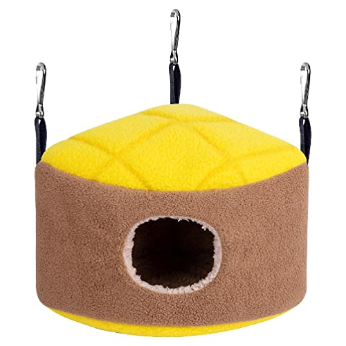 FackLOxc Warmes Vogelnest Winterhaus Kuscheln Hängende Hängematte Käfig Zubehör Plüsch Versteck Für Hamster Rennmäuse Kleine Papagei Kleintier Hamster Bett Haus Winter Warm von FackLOxc