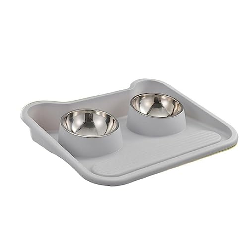 Pet Food Double Bowls Tilted Cat Bowl Mat For Food & Water Feeding Elevated Dogs Feeding Bowl Anti-Rutsch Kitten Feeders Pet Water Bowl Travel Pet Bowl von FackLOxc