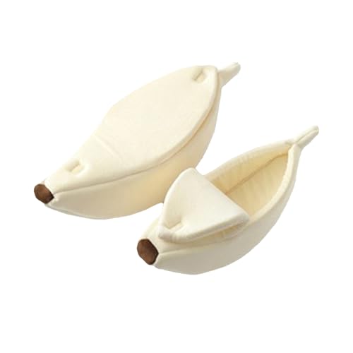 Factorys Banana Katze Haus Süßes Bananen Katzenbett Kreative Banane Form Haustierbett Weiches Bananen-Katzenbett mit halboffenem Deckel, Warmes Plüsch Weicher Welpe Hundekissen Factorys Banana Katze Haus Süßes Bananen Katzenbett Kreative Banane Form Haustierbett Weiches Bananen-Katzenbett mit halboffenem Deckel, Warmes Plüsch Weicher Welpe Hundekissen von Factorys