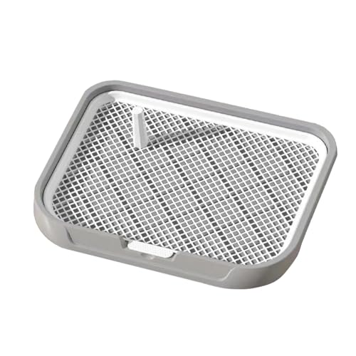 Factorys Christmas Welpentablett, abnehmbares, waschbares Hunde-PIPI-Pad- Netzgewebe, Welpen-Trainingspad-, Boden-Toiletten-Trainingstablett, Katzenstreu- für Hunde (Grey, 53X42X5cm) von Factorys