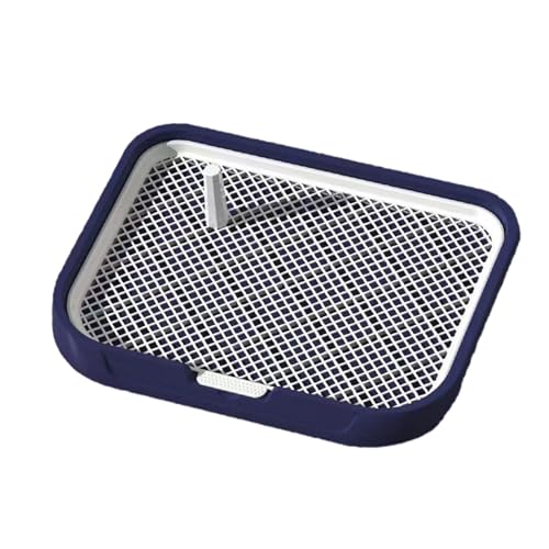 Factorys Christmas Welpentablett, abnehmbares, waschbares Hunde-PIPI-Pad- Netzgewebe, Welpen-Trainingspad-, Boden-Toiletten-Trainingstablett, Katzenstreu- für Hunde (Navy, 53X42X5cm) von Factorys