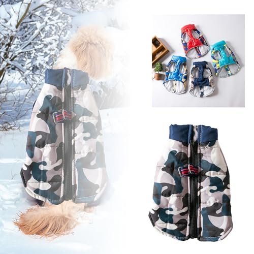 Factorys Haustier-Hundekleidung - Winterkleidung Verdickte warme Hundekleidung Kann abgeschleppt Werden Weste Haustierkostüme Winter-Reißverschlussjacke Haustierkostüme (D, XL) von Factorys