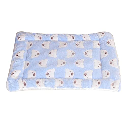 Factorys Haustiermatte verdicktes Haustierbett Bequeme Schlafmatte für Katzen und Hunde, wendbar, aus Flanell, für kleine Hunde/Katzen/Kaninchen (Blau) von Factorys