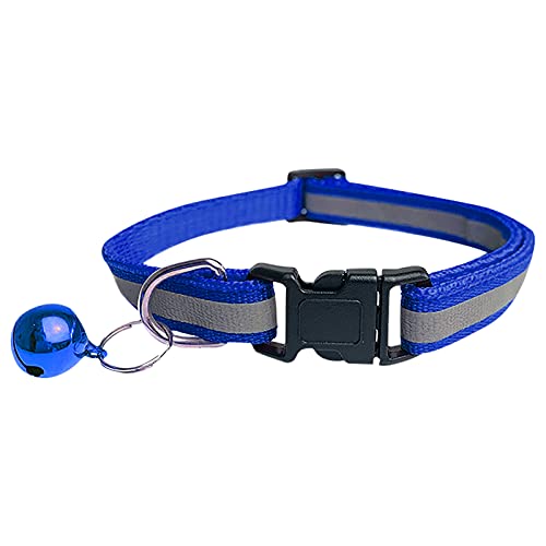 Factorys Hundehalsband aus Nylon, Verstellbare und Reflektierend, Halsband Hund mit Weich Neopren Gepolstert für Welpen Kleine Mittel Große Hunde (Blau) von Factorys