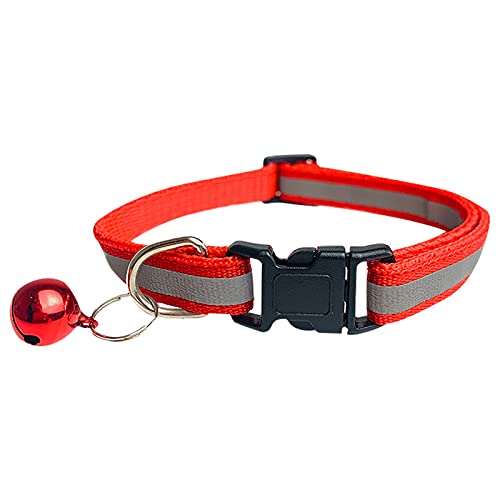 Factorys Hundehalsband aus Nylon, Verstellbare und Reflektierend, Halsband Hund mit Weich Neopren Gepolstert für Welpen Kleine Mittel Große Hunde (Orange) von Factorys