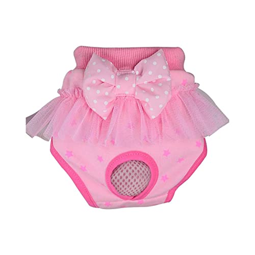 Hundewindeln Wiederverwendbare Hundewindeln Weibliche Hygienehosen Für Hunde Baumwollblase Physiologische Unterwäsche Shorts Für Kleine Hunde Windeln Für Hunde Weibchen (Pink, L) von Factorys