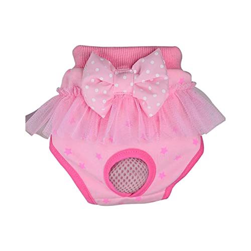 Factorys Hundewindeln Wiederverwendbare Hundewindeln Weibliche Hygienehosen Für Hunde Baumwollblase Physiologische Unterwäsche Shorts Für Kleine Hunde Windeln Für Hunde Weibchen (Pink, M) von Factorys