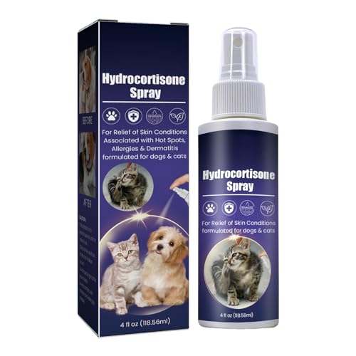 Factorys Pet 118,56 ml Anti-Juckreiz-Spray für Haustiere, Spray für Hunde, Katzen Pferde, Haustier-Anti-Juckreiz-Spray für Hunde, für trockene, juckende Haut, Überempfindlichkeit (Purple, One Size) von Factorys