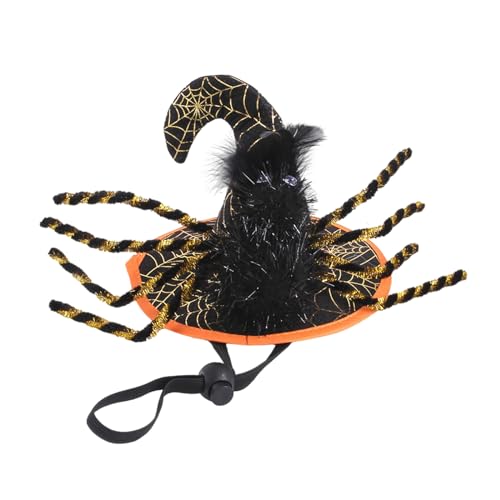 Factorys Pet Halloween Haustier Hut Kopfbedeckung Trick Out Dress Up Multifoot Modellierung Haustier Hund Katze Katze Halloween Zubehör (Black, One Size) von Factorys