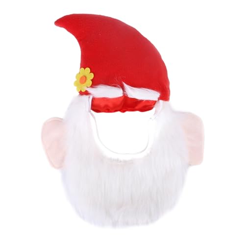 Factorys Pet Weihnachten kreative Haustier Hüte Bart Styling Weihnachten Kopfbedeckung Hüte mittlere und große Hunde Festliche Ornamente (Red, S) von Factorys
