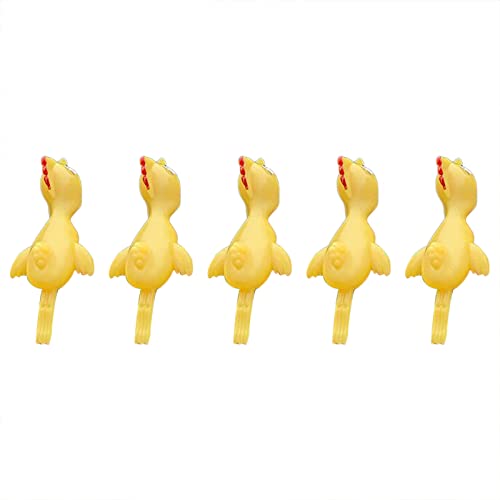 Haustier-Gummispielzeug Fliegender Hühnerfinger, elastisches Dekompressionsspielzeug, Hundekauspielzeug, Zubehör für Osterküken, Partyaktivität für ADHS Erwachsene Und Kindern (Yellow, One Size) von Factorys
