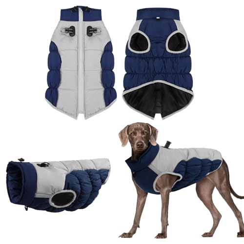 Winter Warme Hundejacke Winddicht Hundemantel für Mittelgroße Hunde Wasserdicht Wintermantel Reflektierender Rollkragenpullover Hundejacke Ärmellose Haustier Kostüm Outdoor Winter Warme Hundejacke Winddicht Hundemantel für Mittelgroße Hunde Wasserdicht Wintermantel Reflektierender Rollkragenpullover Hundejacke Ärmellose Haustier Kostüm Outdoor von Factorys