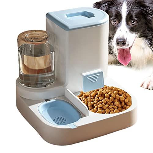 2-in-1-Futter- und Tränke für Haustiere,Automatisches Gravity-Futter- und Wassernapf-Set für Katzen | Automatischer Katzenfutterspender, Wasserspender für Hunde, Futterspender für kleine bis Facynde von Facynde