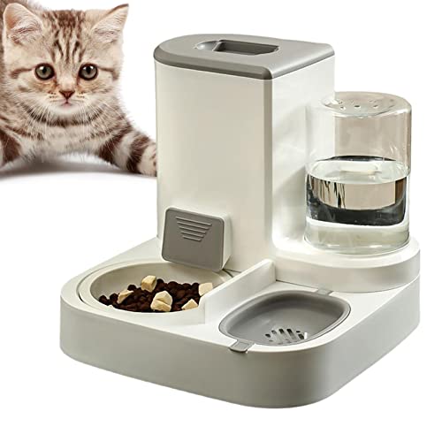 2-in-1-Futterautomat für Haustiere,Automatisches Gravity-Futter- und Wassernapf-Set für Katzen - Automatischer Katzenfutterspender, Wasserspender für Hunde, Futterspender für kleine bis Facynde von Facynde