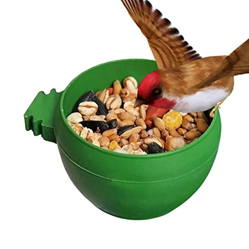 Bird Dish Runde Tassen - Tragbare und leichte Vogelfutterschalen - Sittich-Futter-Wassernäpfe, Futternapfhalter und Obst-Gemüse-Halter, Kauball für Liebesvögel Facynde von Facynde