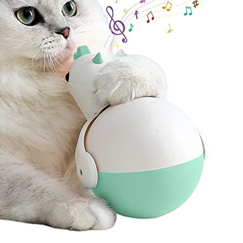Facynde Elektrisches Katzen-Spielzeug - 360-Grad-Drehung Interaktives Katzenspielzeug in Kükenform,Lustiges Katzen-Stimulationsspielzeug, kreatives Ballspielzeug für Katzen, Kätzchen, zum Spielen von Facynde