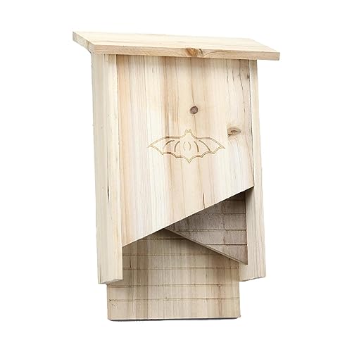 Facynde Fledermaushäuser im Freien, Wetterfeste Fledermaushäuser für den Außenbereich, Großer Fledermauskasten-Bausatz aus mit DREI Kammern für Balkone, draußen im Winter und Sommer von Facynde