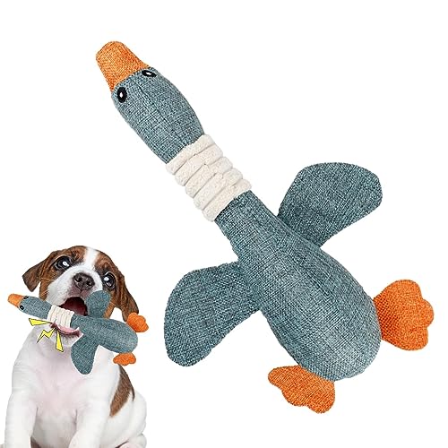 Facynde Gänse Plüsch-Hundespielzeug - Haustier-Katzen-Hundezubehör Plüschtier - Interaktives Plüsch-Kauspielzeug zum Zahnen für Hunde, Outdoor-Welpenspielzeug, interaktives Plüschspielzeug zur von Facynde