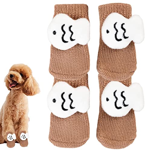 Facynde Hundesocken | Cartoon Grip Protector Anti-Rutsch-Socken für Hunde | Bequeme Socken ohne Pilling für den täglichen Gebrauch, Polyester, bruchfestes Hundezubehör für Outdoor, Spazierengehen von Facynde