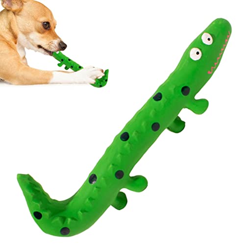 Facynde Hundespielzeug | Beißspielzeug für Welpen in Eidechsenfor - Bissfestes Quietschspielzeug für Haustiere, interaktives Trainingsspielzeug für kleine, mittlere und große Rassen von Facynde