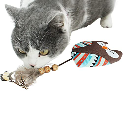 Facynde Katze Plüschtier - Cartoon Tierform Katze Kauspielzeug Bissfest,Lustiges Kätzchenspielzeug für Katzenübungen, Plüschgeschenk für Katzenliebhaber, 3 Stile von Facynde