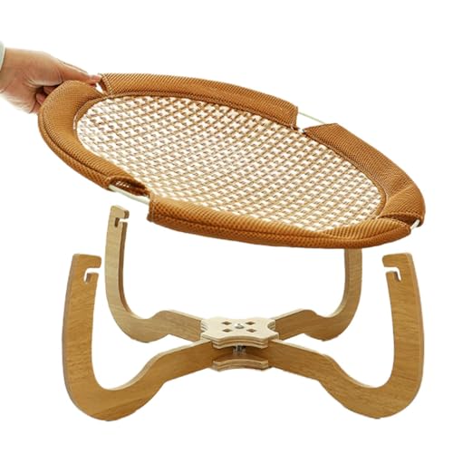 Facynde Katzen-Rattan-Matratze, Rattan-Haustierbett, Kühlbett für Haustiere aus natürlichem Rattan | Kratzfeste, abnehmbare Sommermatratze, Haustierbedarf, erhöhtes Katzenbett für Welpen, Kätzchen Facynde Katzen-Rattan-Matratze, Rattan-Haustierbett, Kühlbett für Haustiere aus natürlichem Rattan | Kratzfeste, abnehmbare Sommermatratze, Haustierbedarf, erhöhtes Katzenbett für Welpen, Kätzchen von Facynde