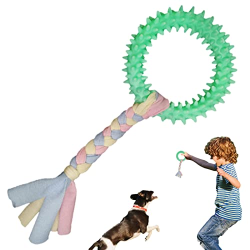 Facynde Kauspielzeug-Ring | Kaubares Hundespielzeug aus - Quietschendes, rundes Haustier- -Spielzeug mit guter Elastizität und Interaktivität für das Zähneknirschen von Hunden von Facynde