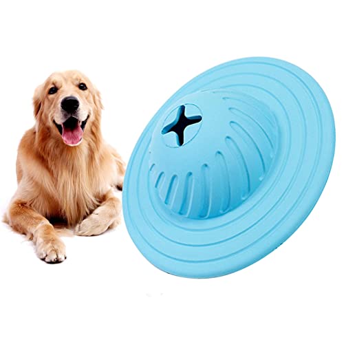 Facynde Leckagespielzeug für Hundefutter - Fliegende Bälle a Spender undicht,Leckerli-Ballspielzeug für Hunde, langsam essende IQ-Scheibe, unzerstörbar für Langeweile mit rotierendem interaktivem von Facynde