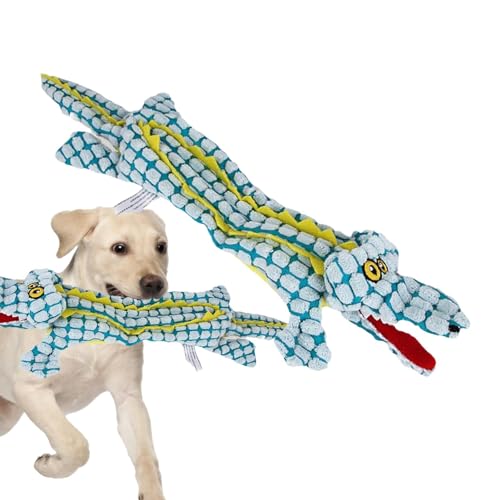 Facynde Quietschendes Plüschspielzeug für Hunde,Quietschendes Plüschspielzeug für Haustiere | Unzerstörbarer robuster Krokodil-Quietschplüsch - Lindert Langeweile, quietschender interaktiver Spaß Facynde Quietschendes Plüschspielzeug für Hunde,Quietschendes Plüschspielzeug für Haustiere | Unzerstörbarer robuster Krokodil-Quietschplüsch - Lindert Langeweile, quietschender interaktiver Spaß von Facynde